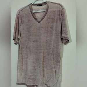 Broken English V-Neck Short Sleeve Shirt